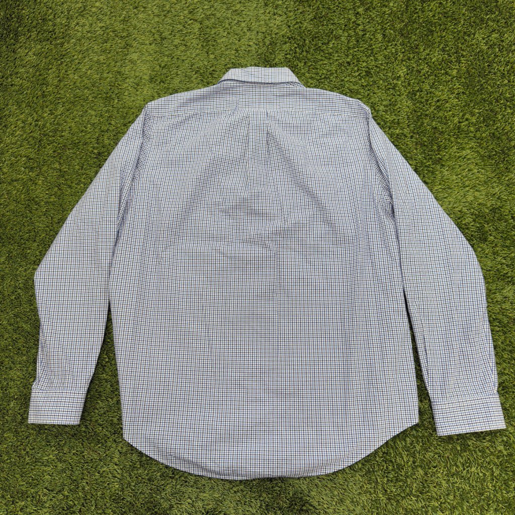 Polo Ralph Lauren Blue Check Button Down, L - Banana Stand