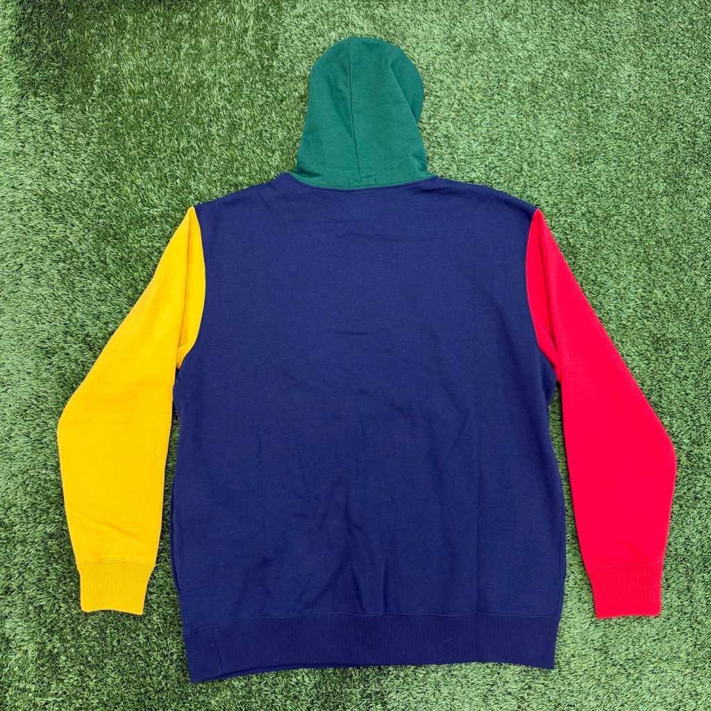 Polo Ralph Lauren Navy Colorblock Basketball Polo Bear Hoodie, L - Banana Stand