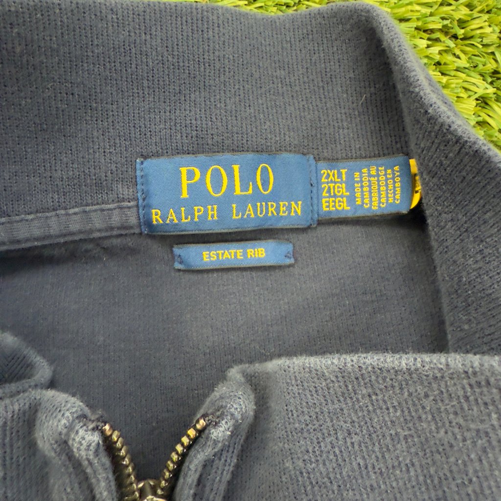 Polo Ralph Lauren Navy Quarter Zip, XXL - Banana Stand