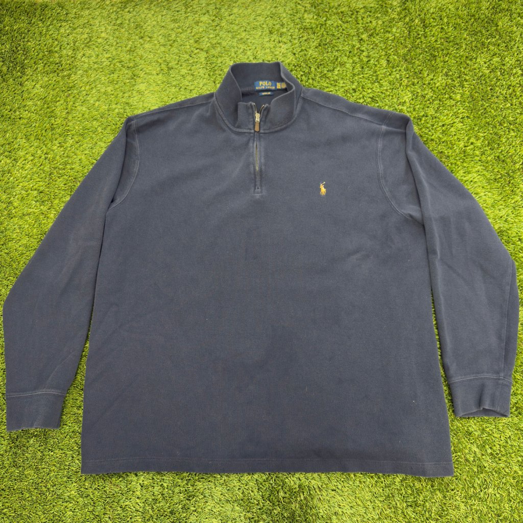 Polo Ralph Lauren Navy Quarter Zip, XXL - Banana Stand