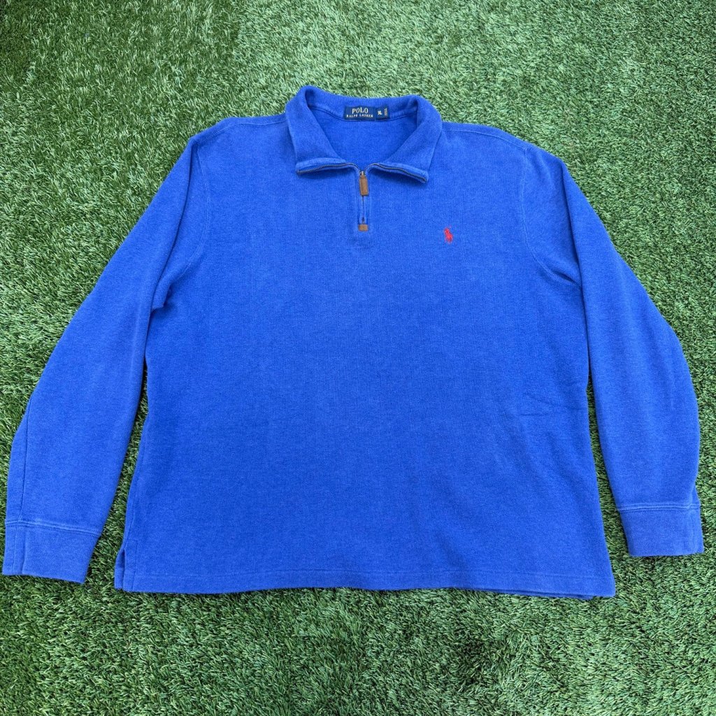 Polo Ralph Lauren Quarter Zip, Royal Blue XL - Banana Stand