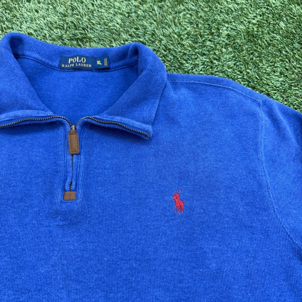 Polo Ralph Lauren Quarter Zip, Royal Blue XL - Banana Stand