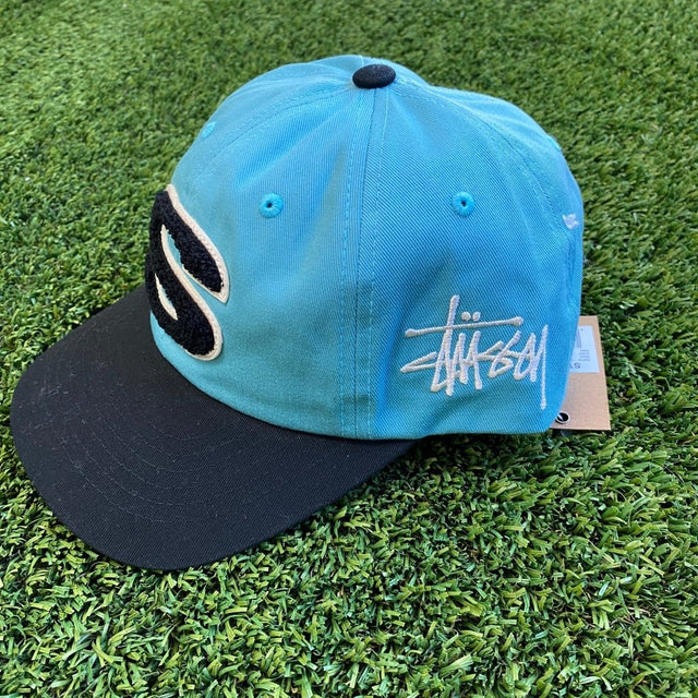 Stüssy Chenille S Low Pro Cap, Teal - Banana Stand
