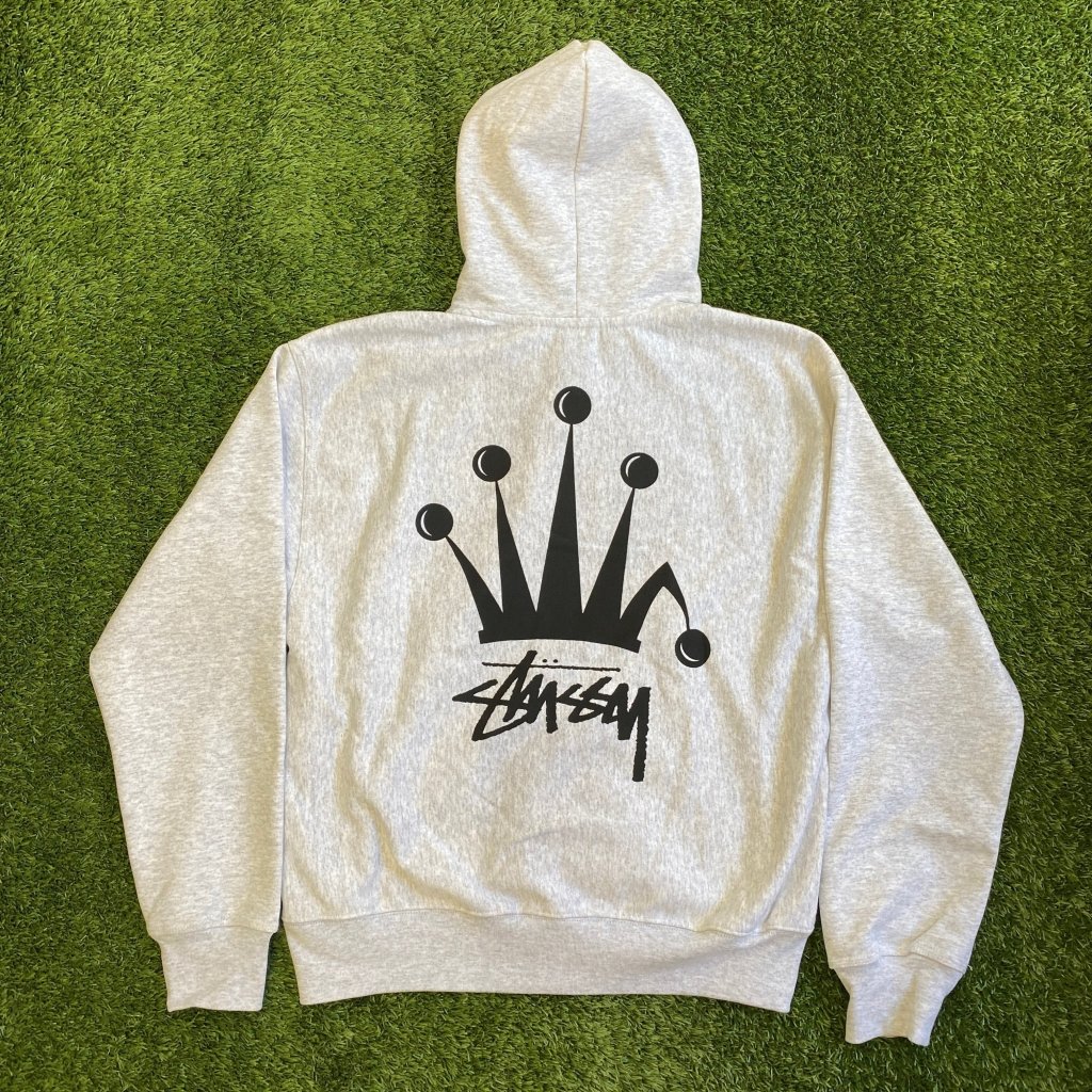 Stüssy Regal Crown Zip Up Hoodie, XL - Banana Stand