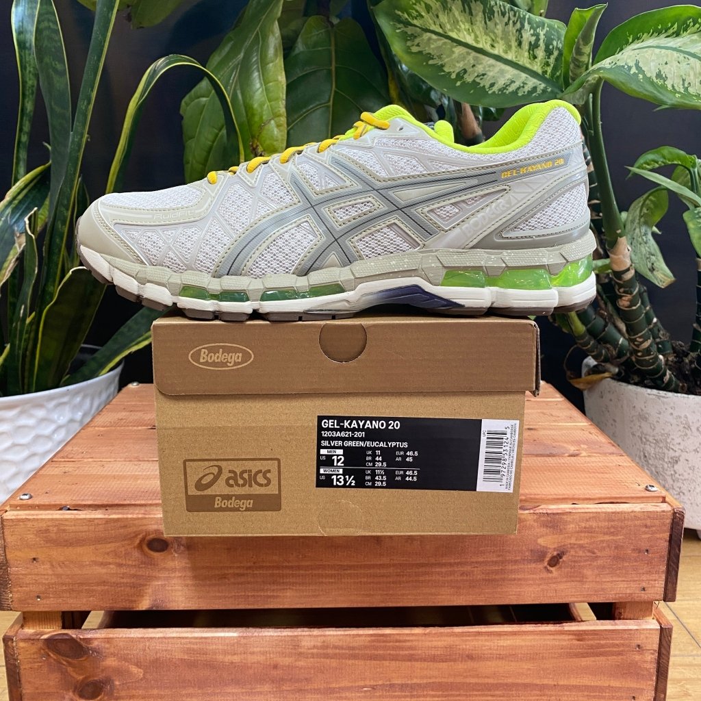 The Bodega x ASICS Gel Kayano 20 'Small Wins Add Up', Mens 12, W13.5 - Banana Stand