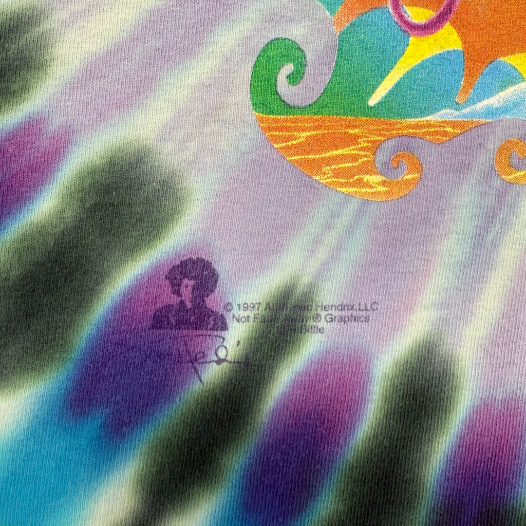Vintage 1997 Jimi Hendrix Tie Dye Long Sleeve, Double Sided, XL - Banana Stand