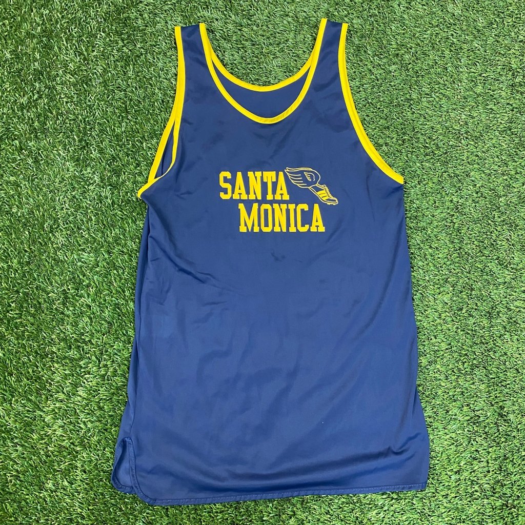 Vintage 80's Santa Monica Adidas Running Tank Top - Banana Stand