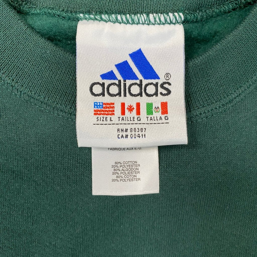 Vintage Adidas Green Crewneck, L - Banana Stand