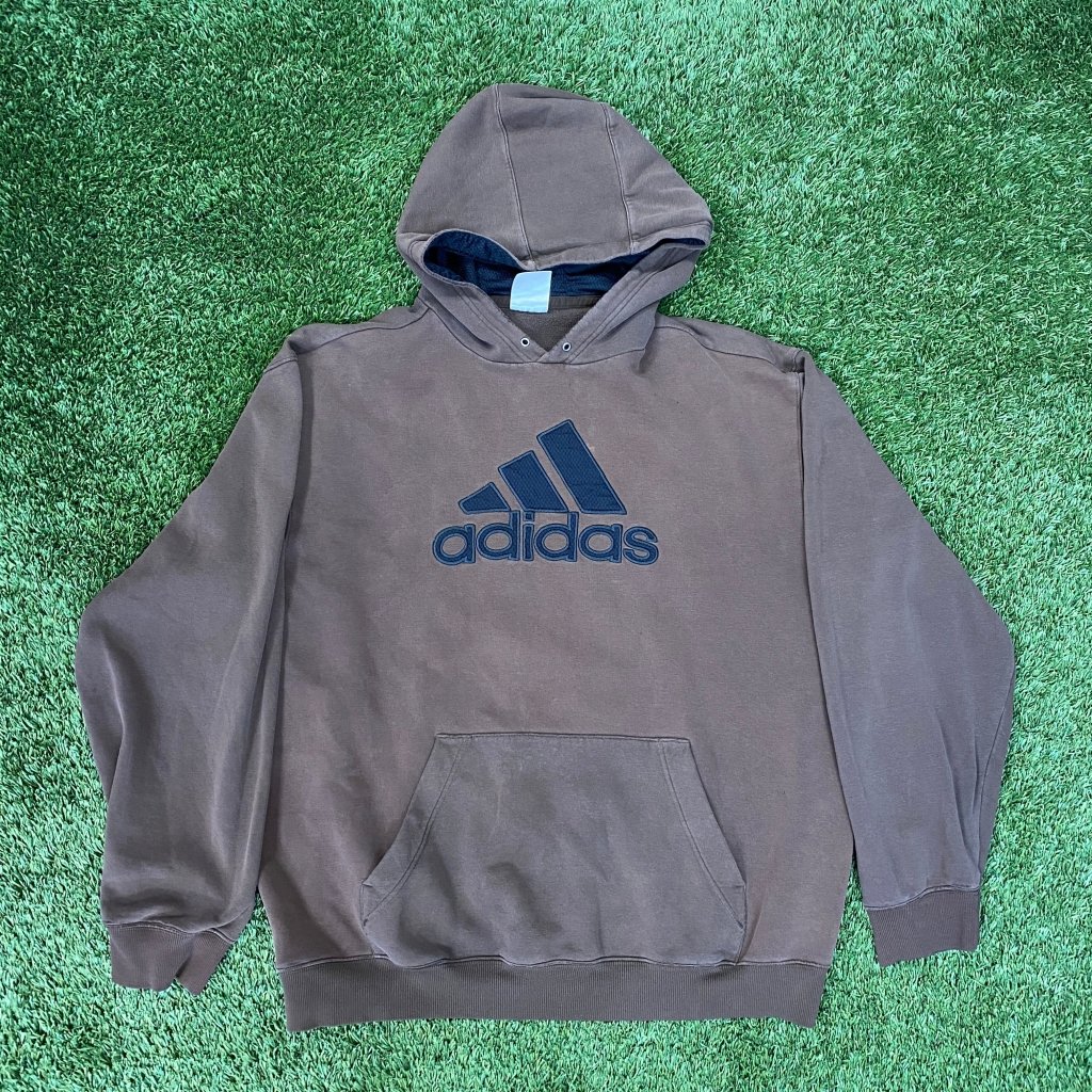 Vintage Adidas Hoodie Brown, XXL - Banana Stand