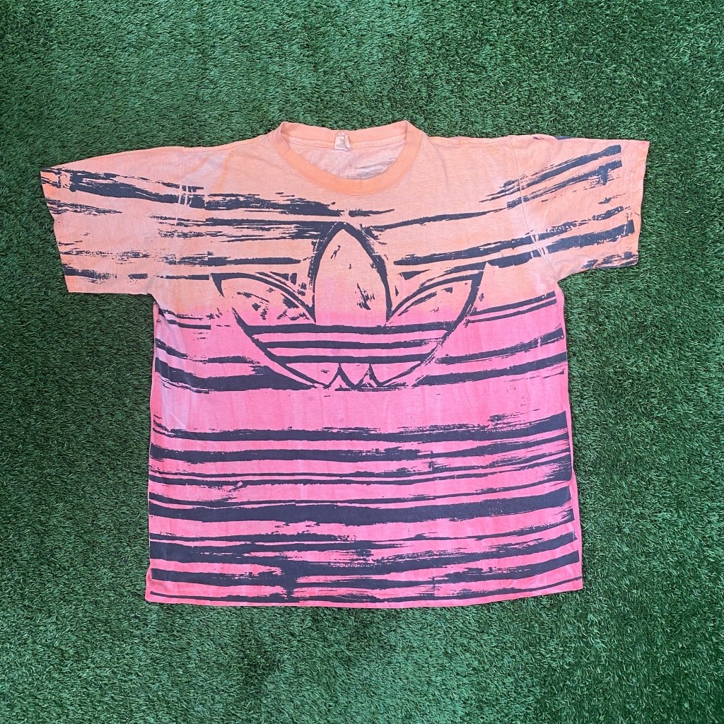 Vintage Adidas Orange and Pink Tie Dye, XL - Banana Stand