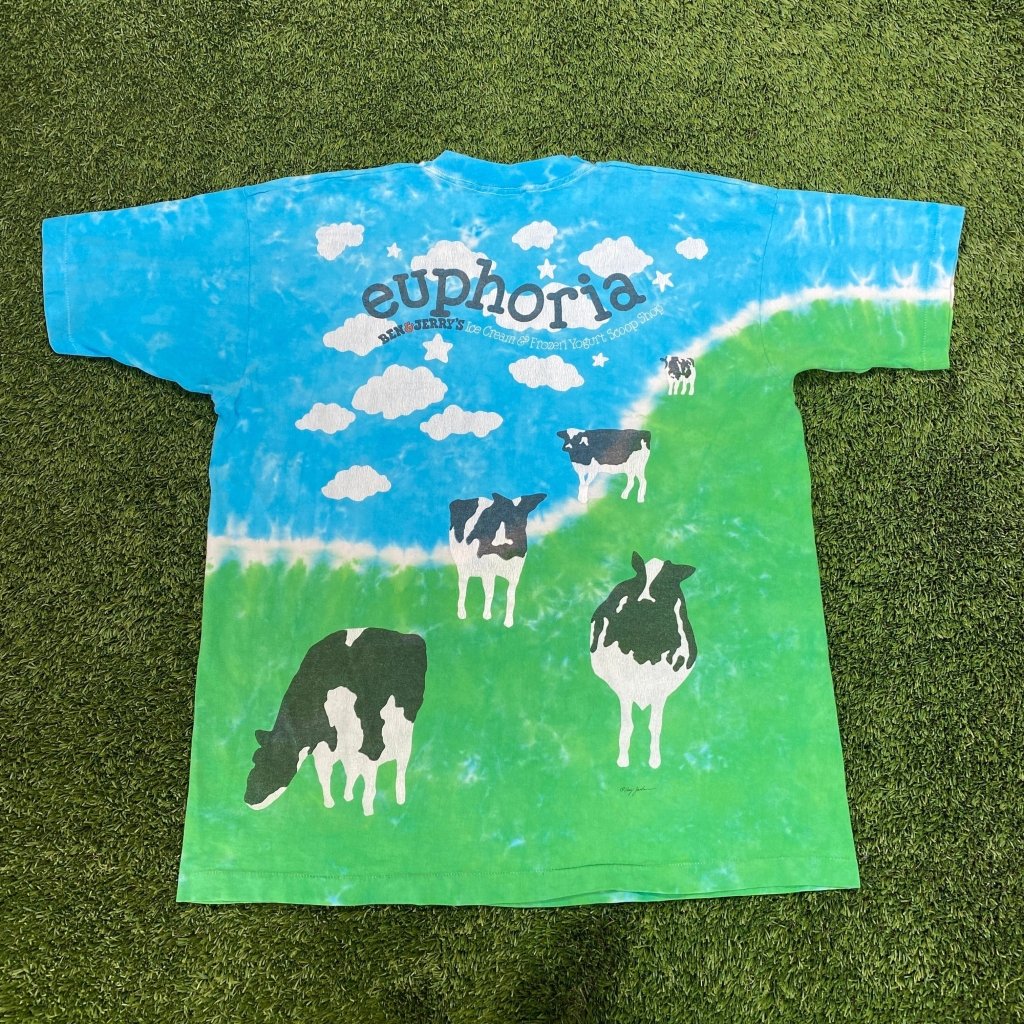 Vintage Ben & Jerry's Euphoria Tie Dye Shirt, Single Stitch, Made in USA XL - Banana Stand