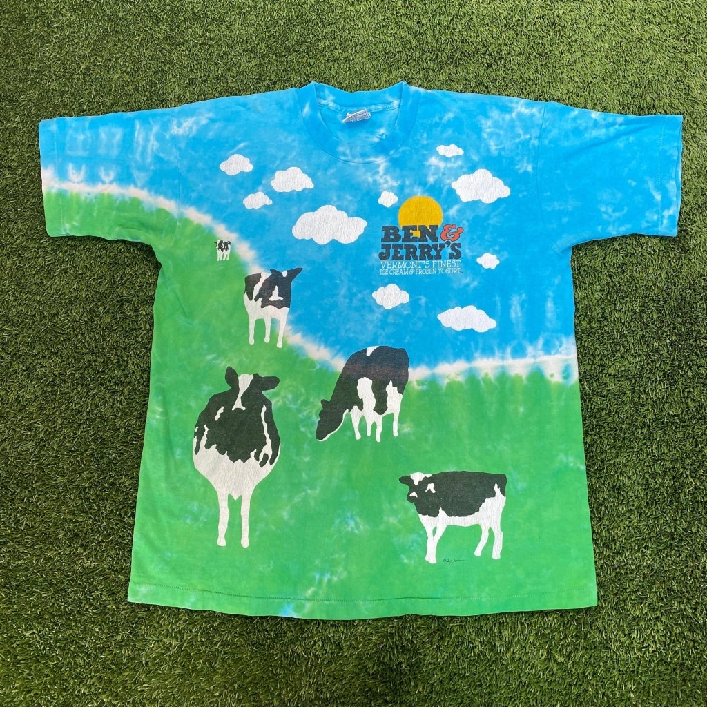 Vintage Ben & Jerry's Euphoria Tie Dye Shirt, Single Stitch, Made in USA XL - Banana Stand