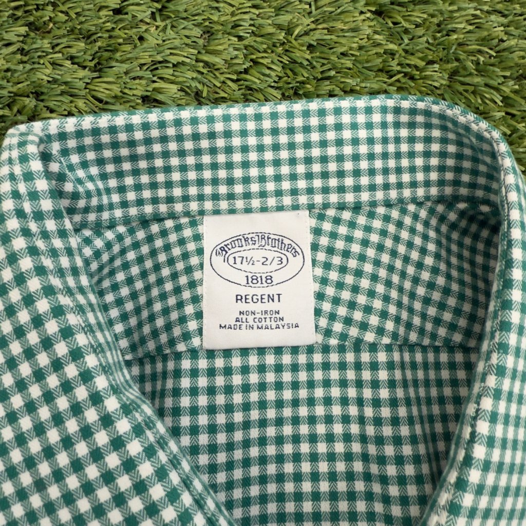 Vintage Brooks Brothers Green Checked Shirt, XXL - Banana Stand