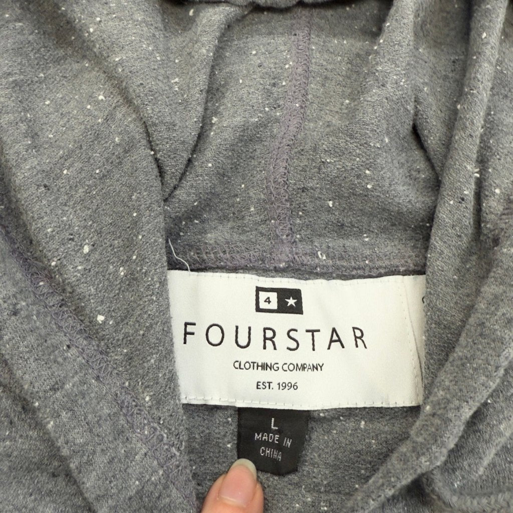Vintage Four Star Gray Speckle Hoodie, L - Banana Stand