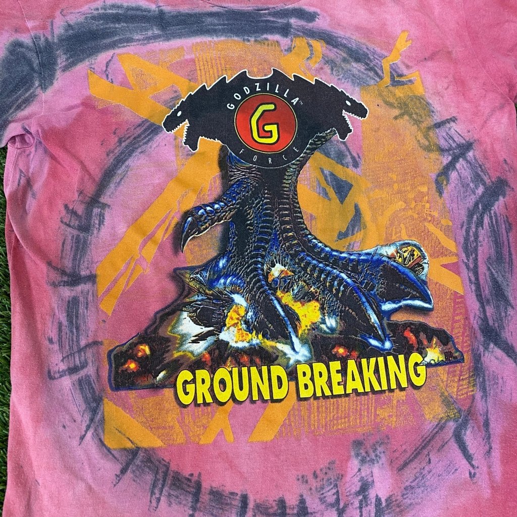 Vintage Godzilla 1998 Ground Breaking T - Shirt, L - Banana Stand