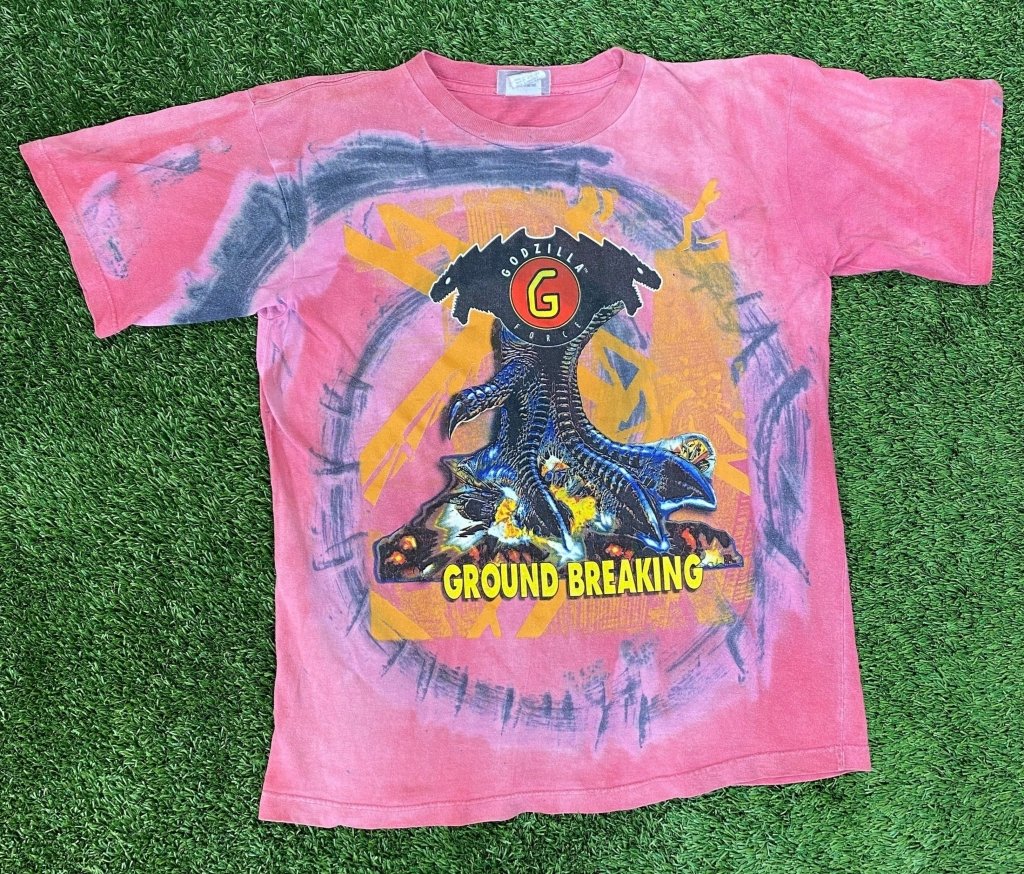 Vintage Godzilla 1998 Ground Breaking T - Shirt, L - Banana Stand