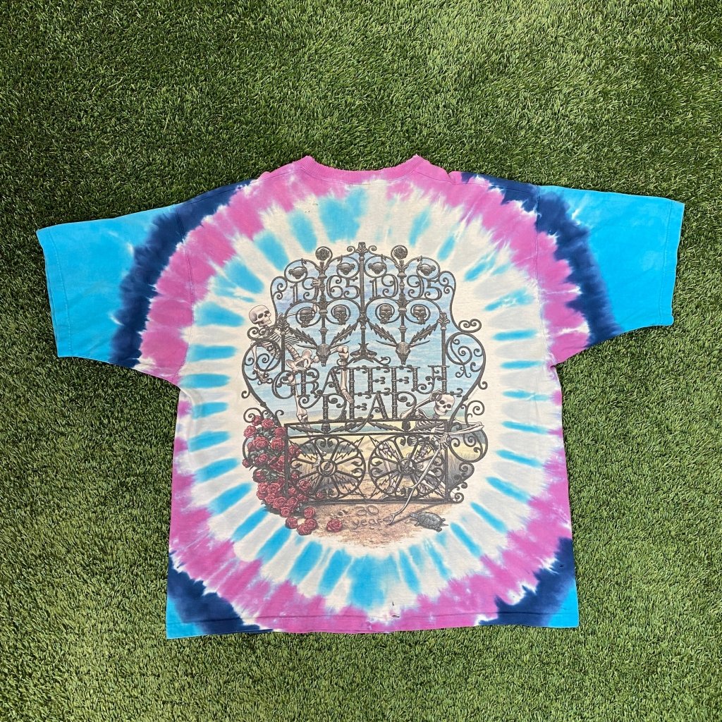 Vintage Grateful Dead 30 Years Tie Dye, Liquid Blue Tag XL - Banana Stand