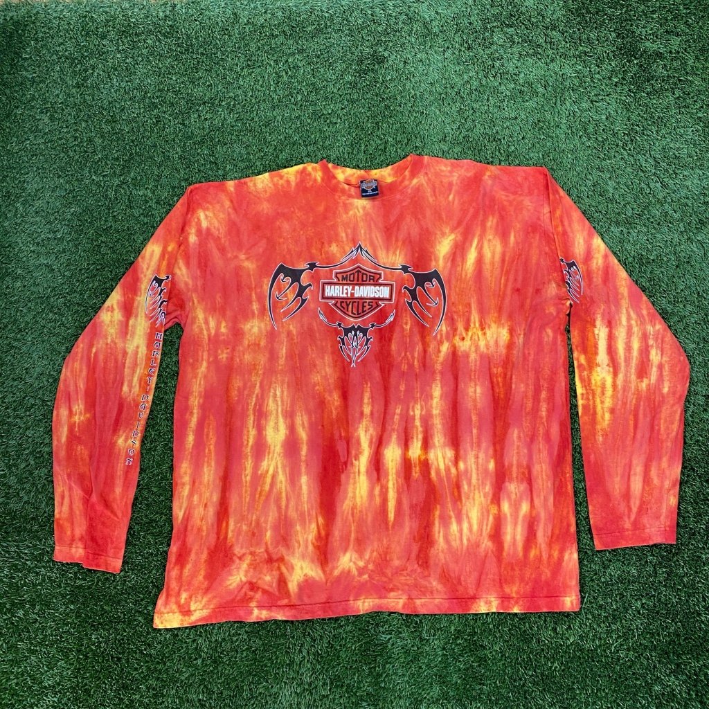 Vintage Harley Davidson Tie Dye Long Sleeve Shirt, XXL - Banana Stand