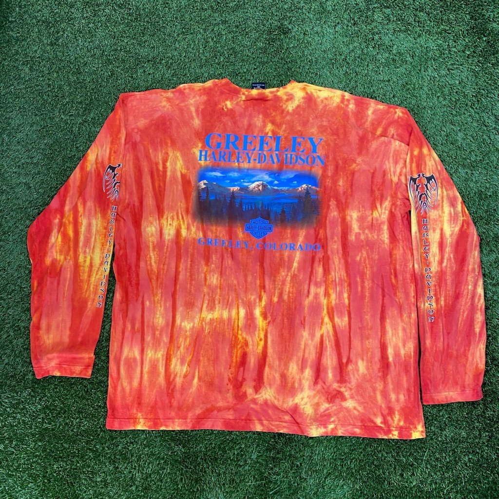 Vintage Harley Davidson Tie Dye Long Sleeve Shirt, XXL - Banana Stand