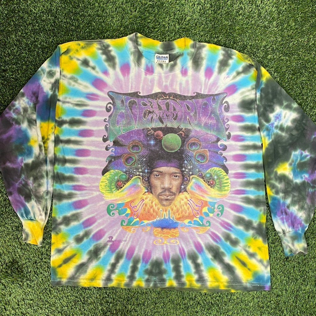 Vintage Jimi Hendrix Tie Dye Long Sleeve 1997, XL - Banana Stand