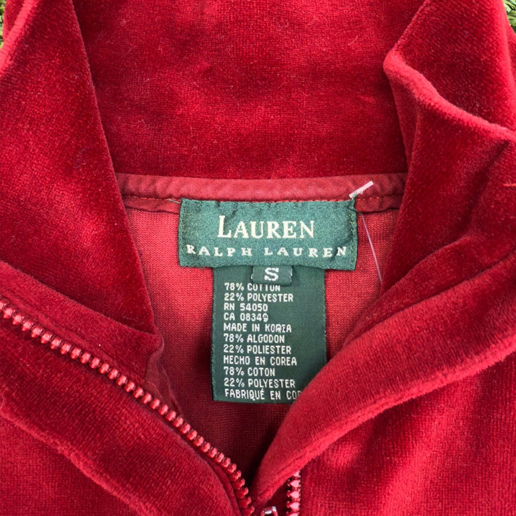 Vintage Lauren Ralph Lauren Red Quarter Zip, S - Banana Stand