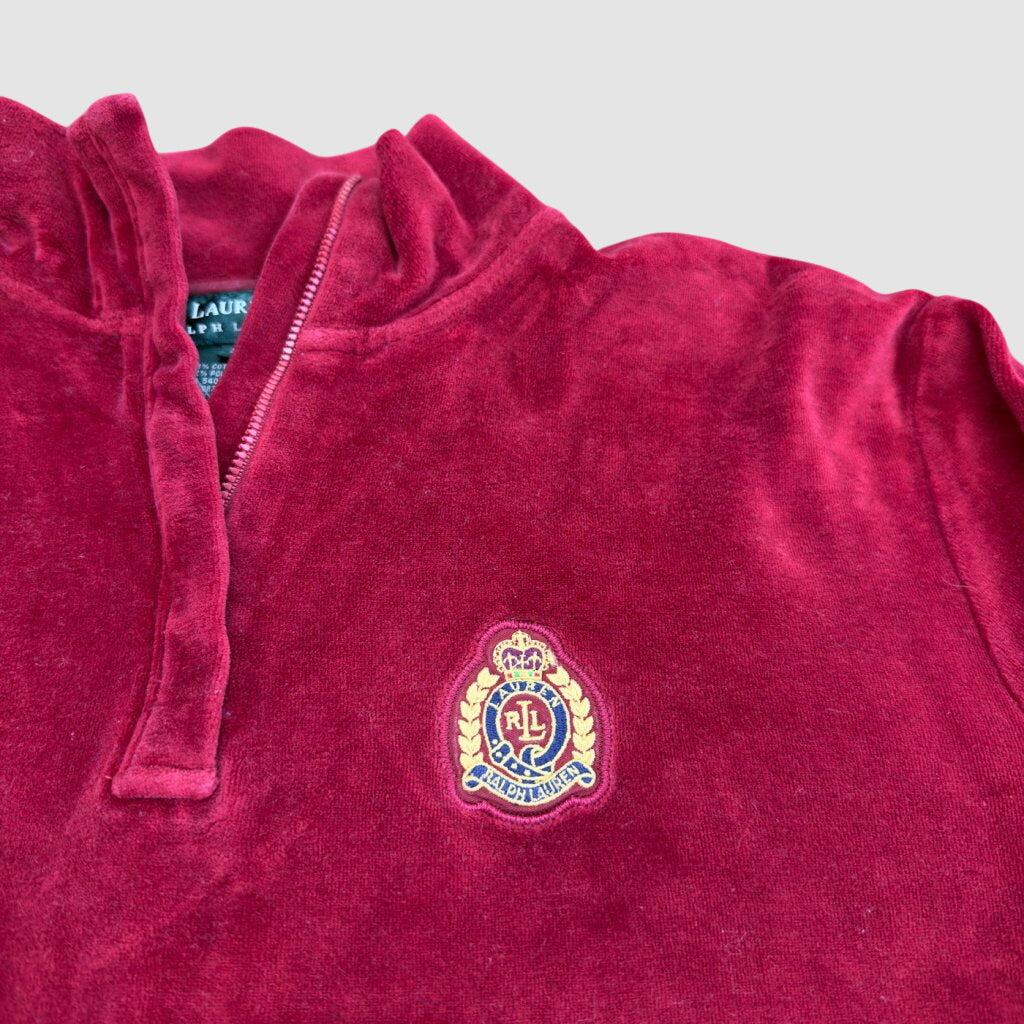 Vintage Lauren Ralph Lauren Red Quarter Zip, XL - Banana Stand