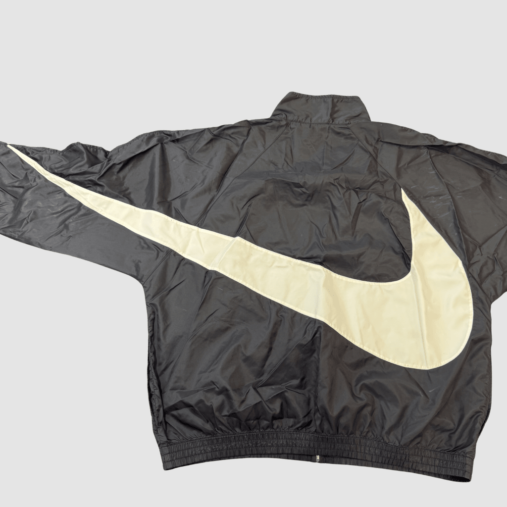 Vintage Nike Large Swoosh Black Windbreaker, XL - Banana Stand