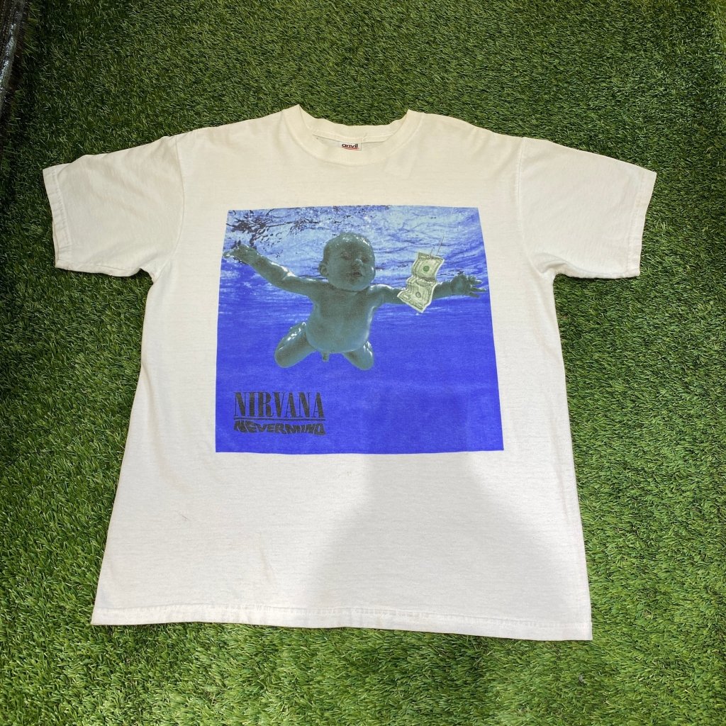 Vintage Nirvana “Nevermind” Album Cover Shirt 2002 Made in USA, L - Banana Stand