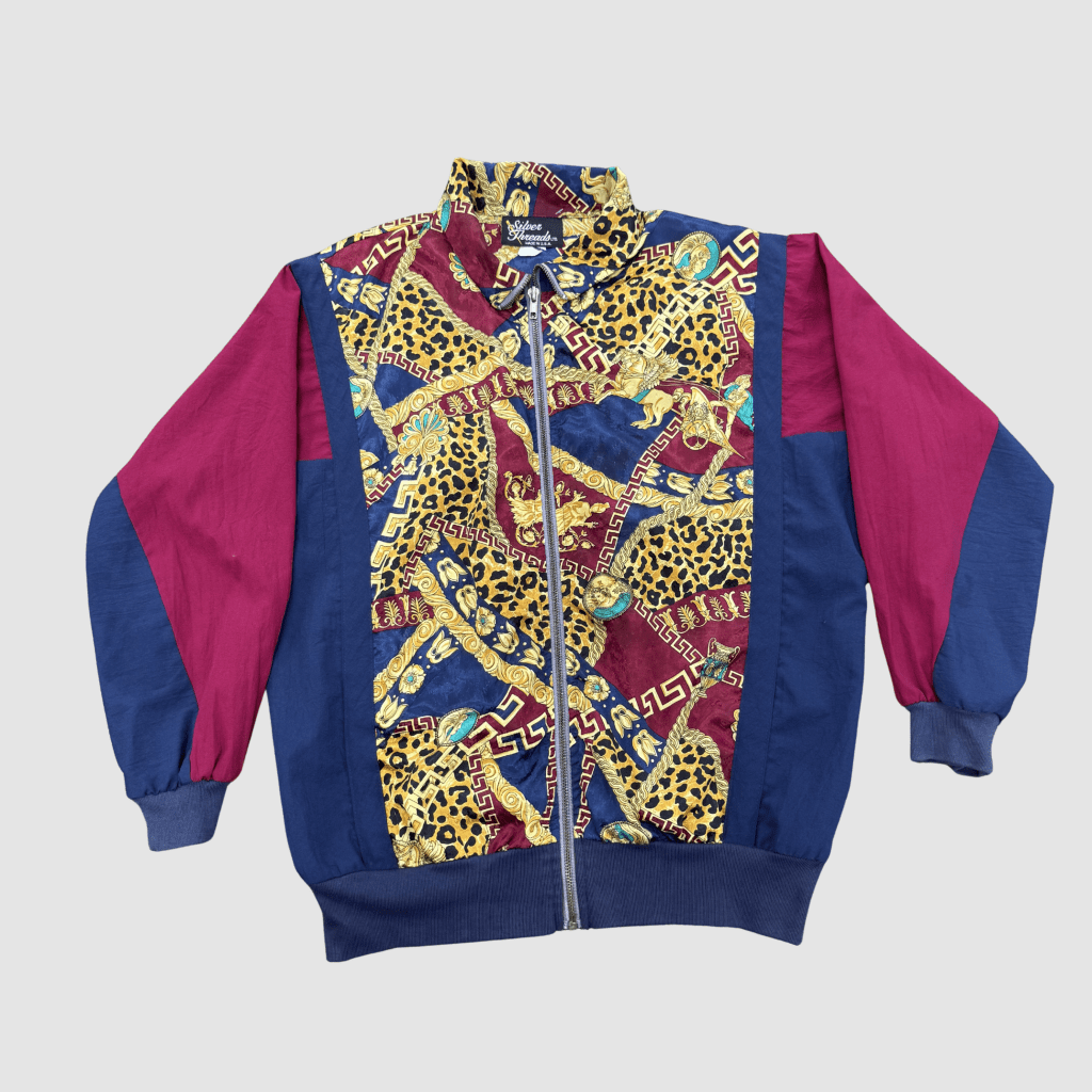 Vintage Patterned Windbreaker, Made in USA - Banana Stand