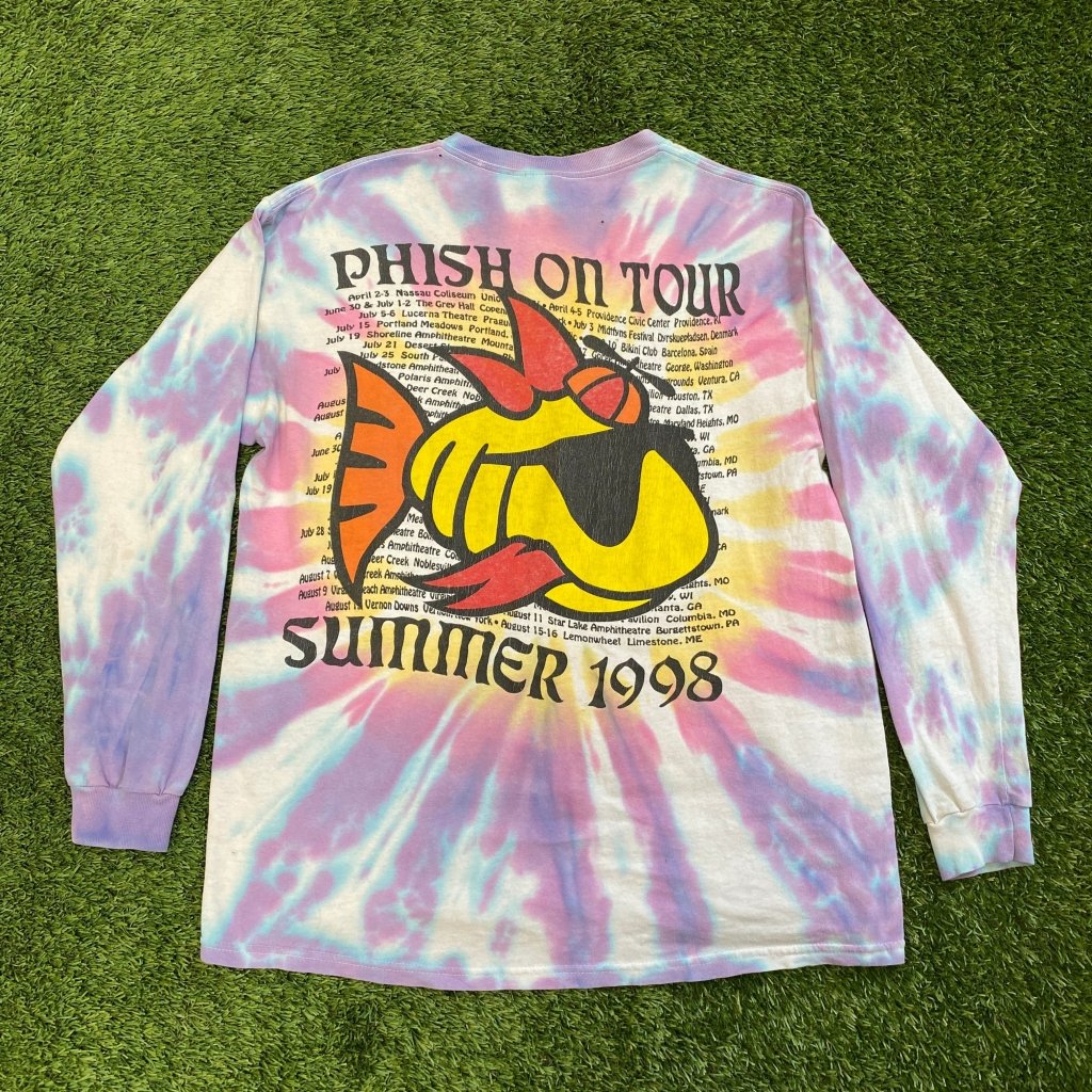 Vintage Phish Summer 1998 Tie Dye Tour Shirt, L - Banana Stand