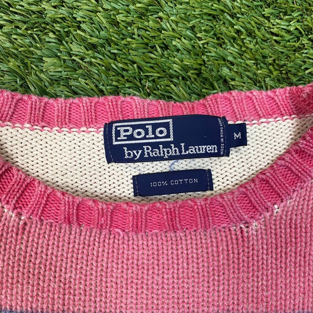 Vintage Polo by Ralph Lauren Ice Cream 90's Striped Sweater, L - Banana Stand