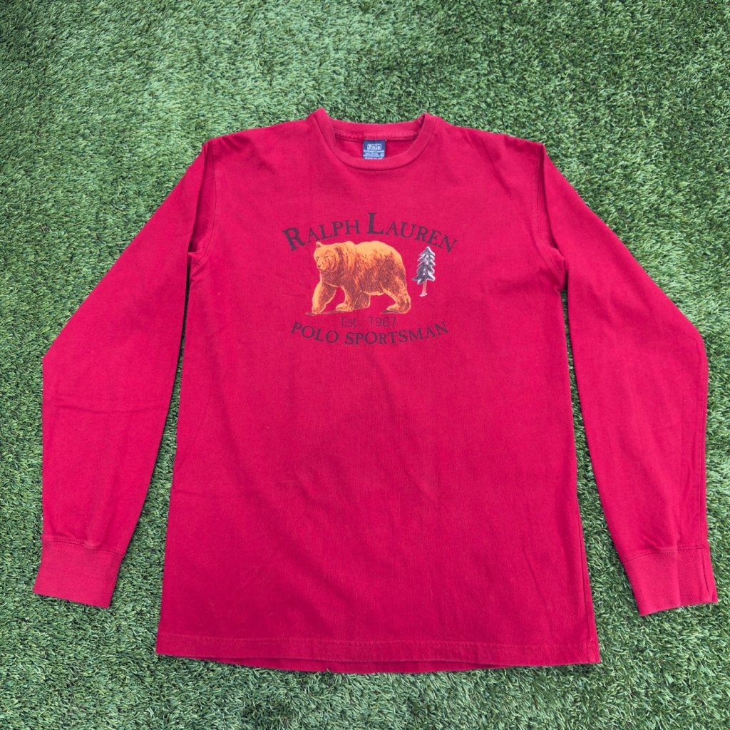 Vintage Polo Ralph Lauren Bear Long Sleeve, M - Banana Stand