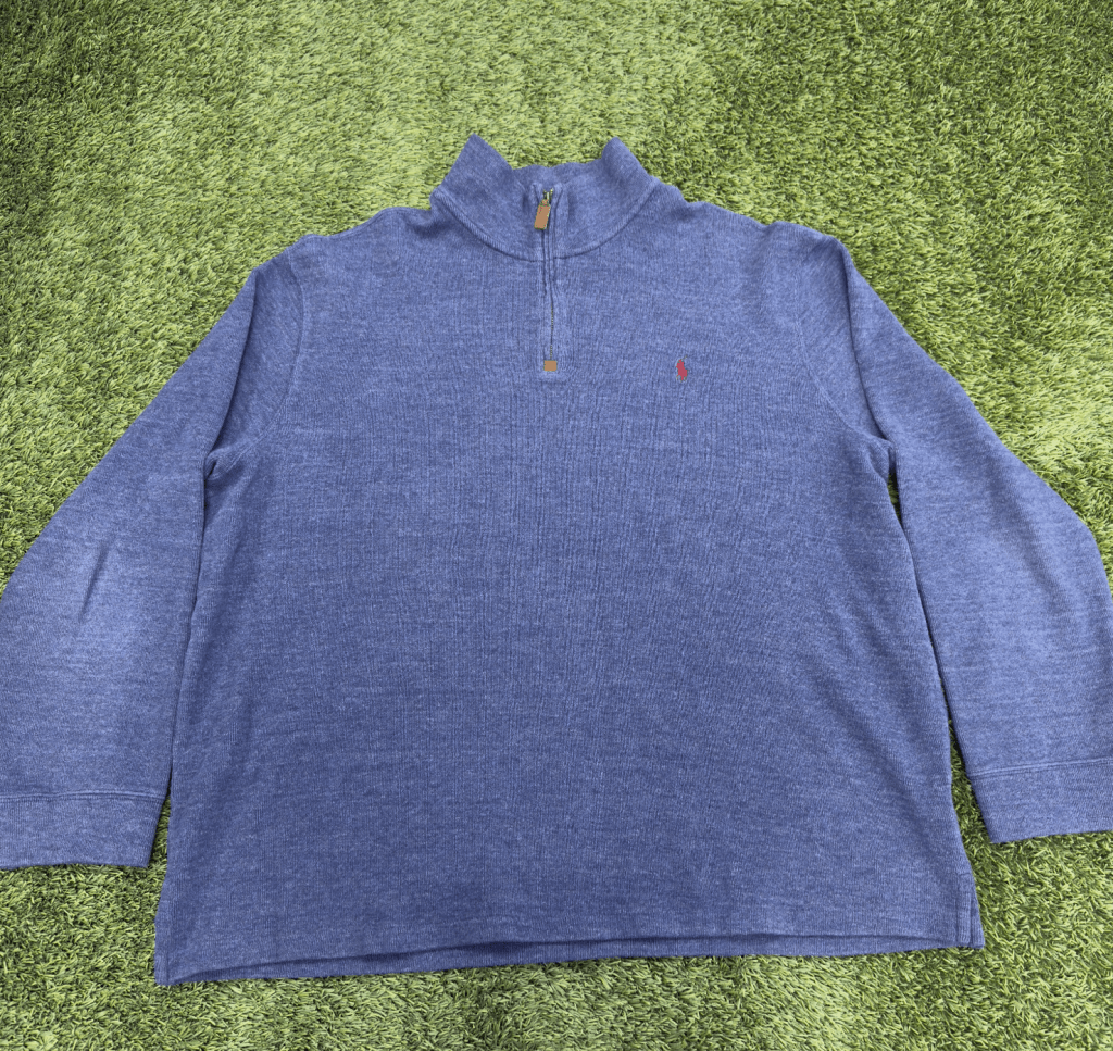 Vintage Polo Ralph Lauren Blue Quarter Zip, XXL - Banana Stand