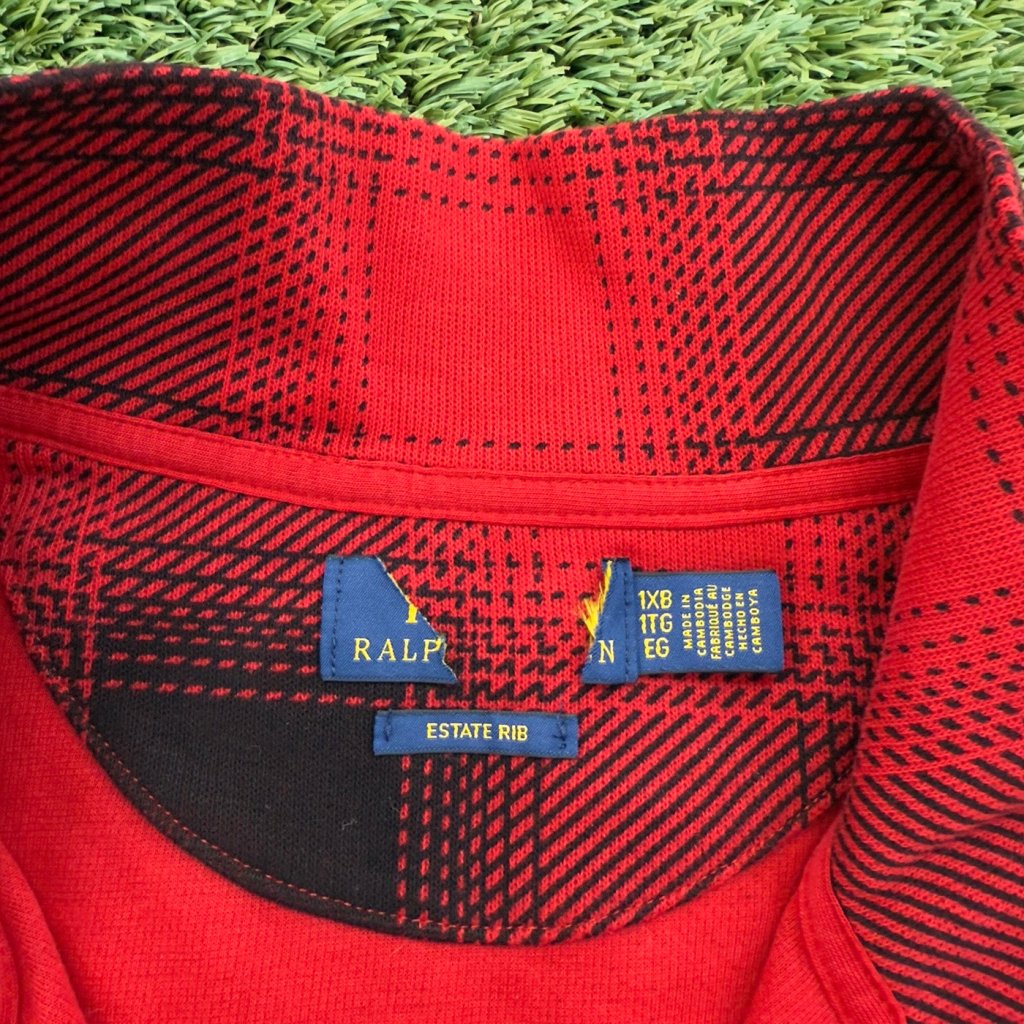 Vintage Polo Ralph Lauren Buffalo Plaid Quarter Zip, 3XL - Banana Stand