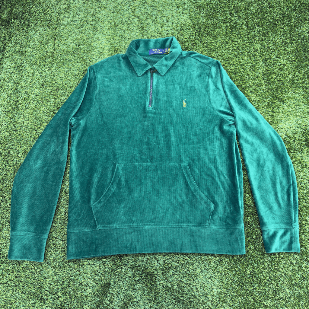 Vintage Polo Ralph Lauren Green Quarter Zip, L - Banana Stand