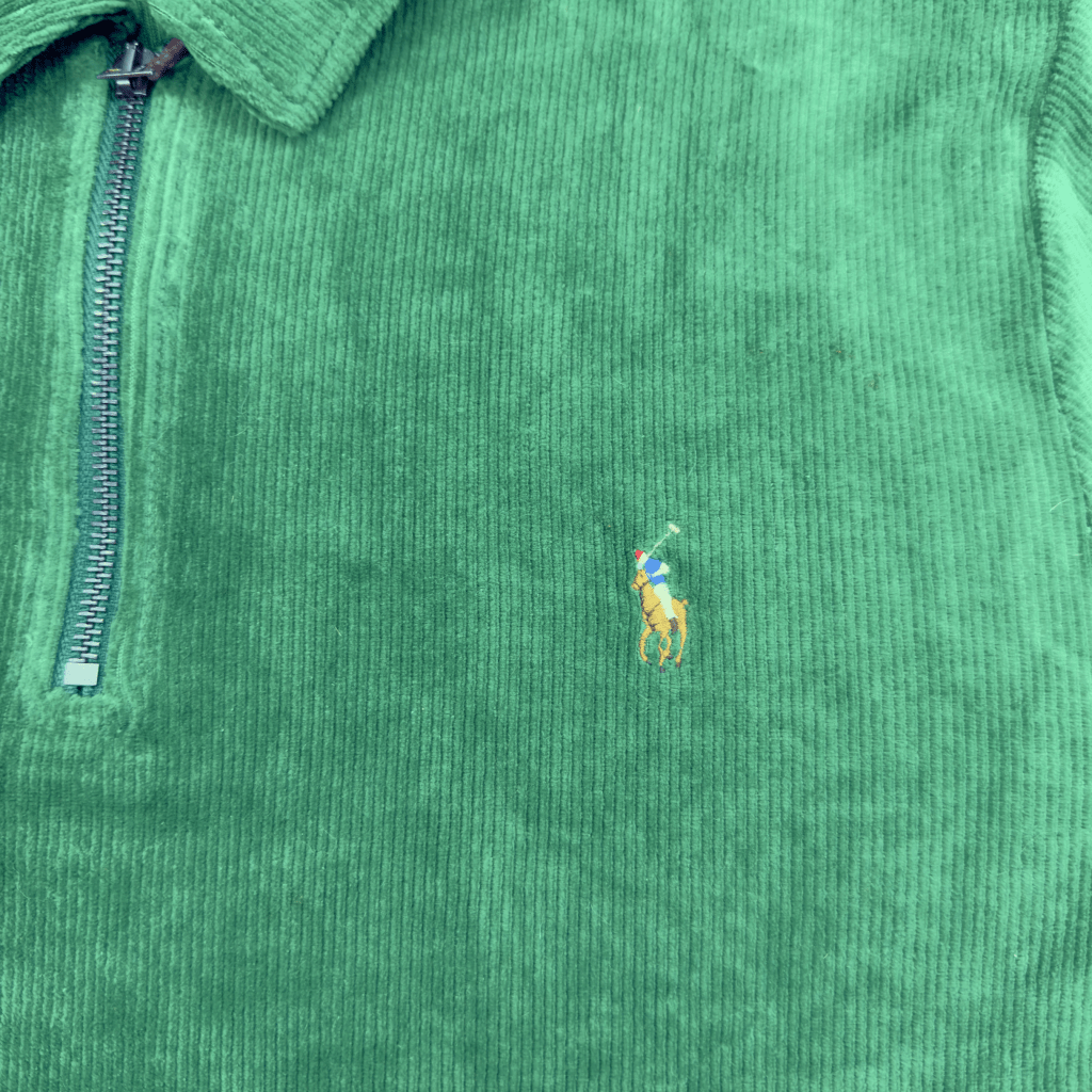 Vintage Polo Ralph Lauren Green Quarter Zip, L - Banana Stand