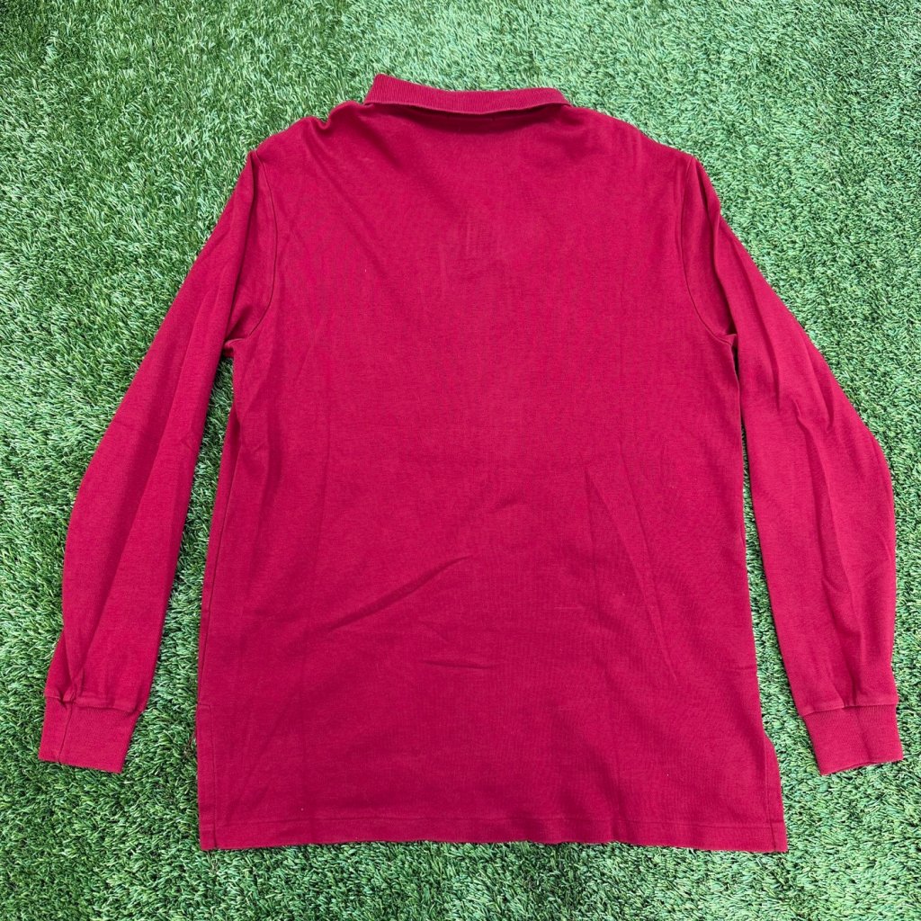 Vintage Polo Ralph Lauren Long Sleeve Polo Shirt, Red, L - Banana Stand
