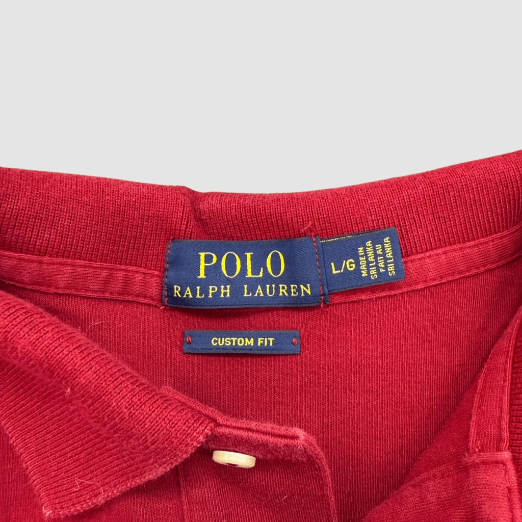 Vintage Polo Ralph Lauren Long Sleeve Polo Shirt, Red, L - Banana Stand