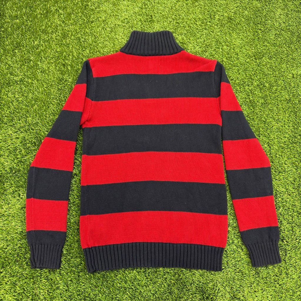 Vintage Polo Ralph Lauren Quarter Zip Stripe Sweater, XS - Banana Stand