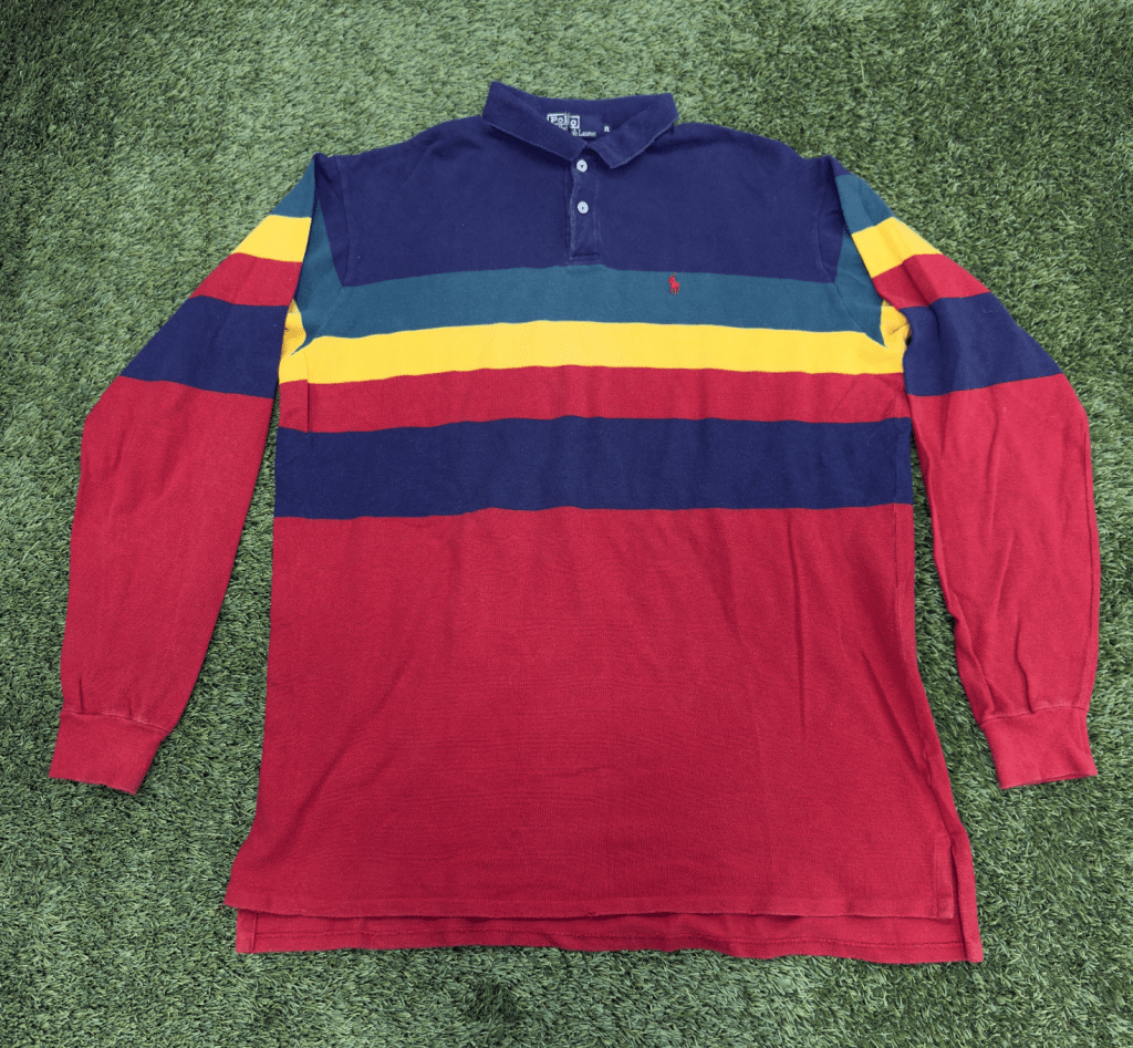 Vintage Polo Ralph Lauren Stripe Long Sleeve Polo, XL - Banana Stand