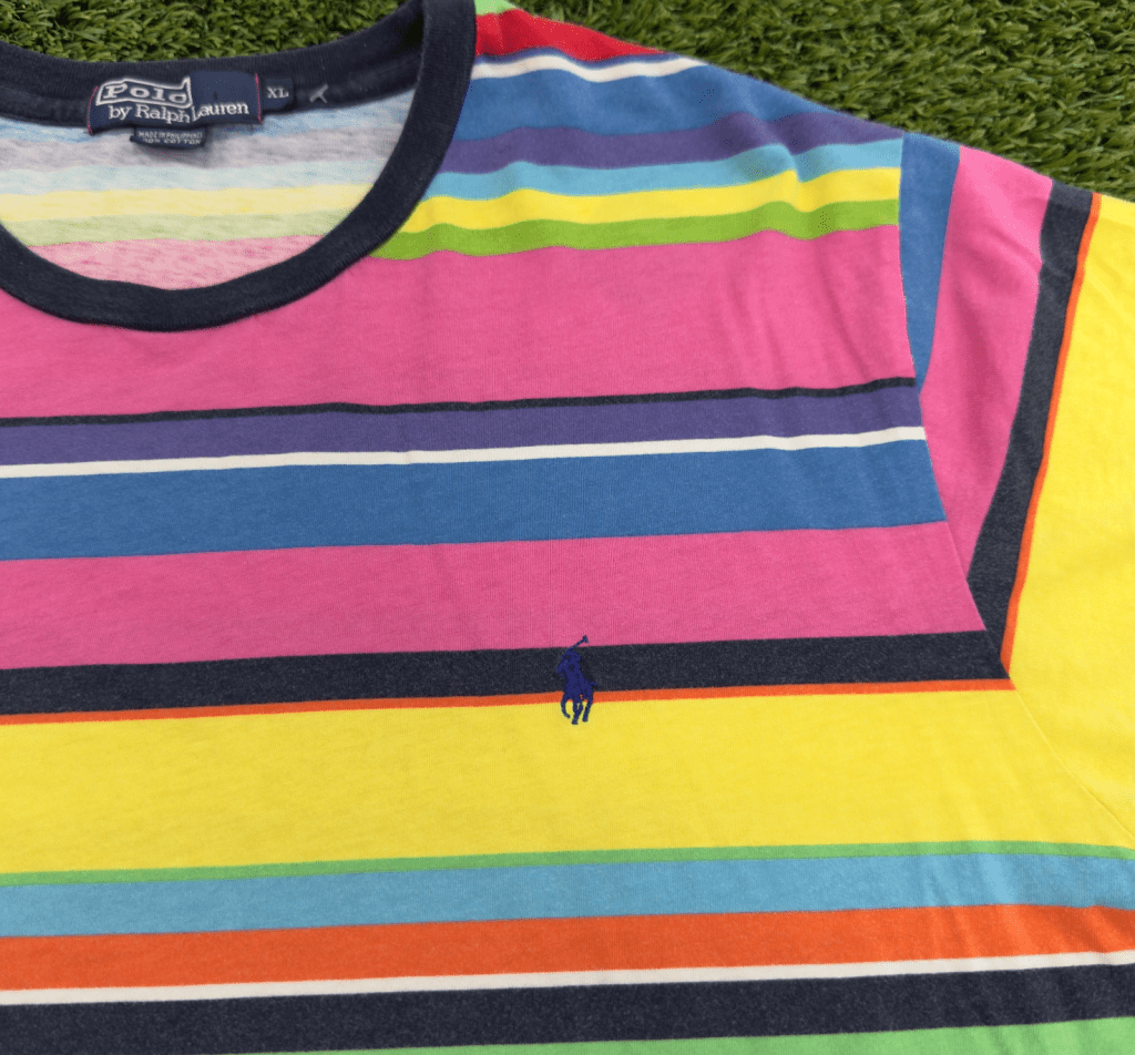 Vintage Polo Ralph Lauren Stripe Short Sleeve, XL - Banana Stand