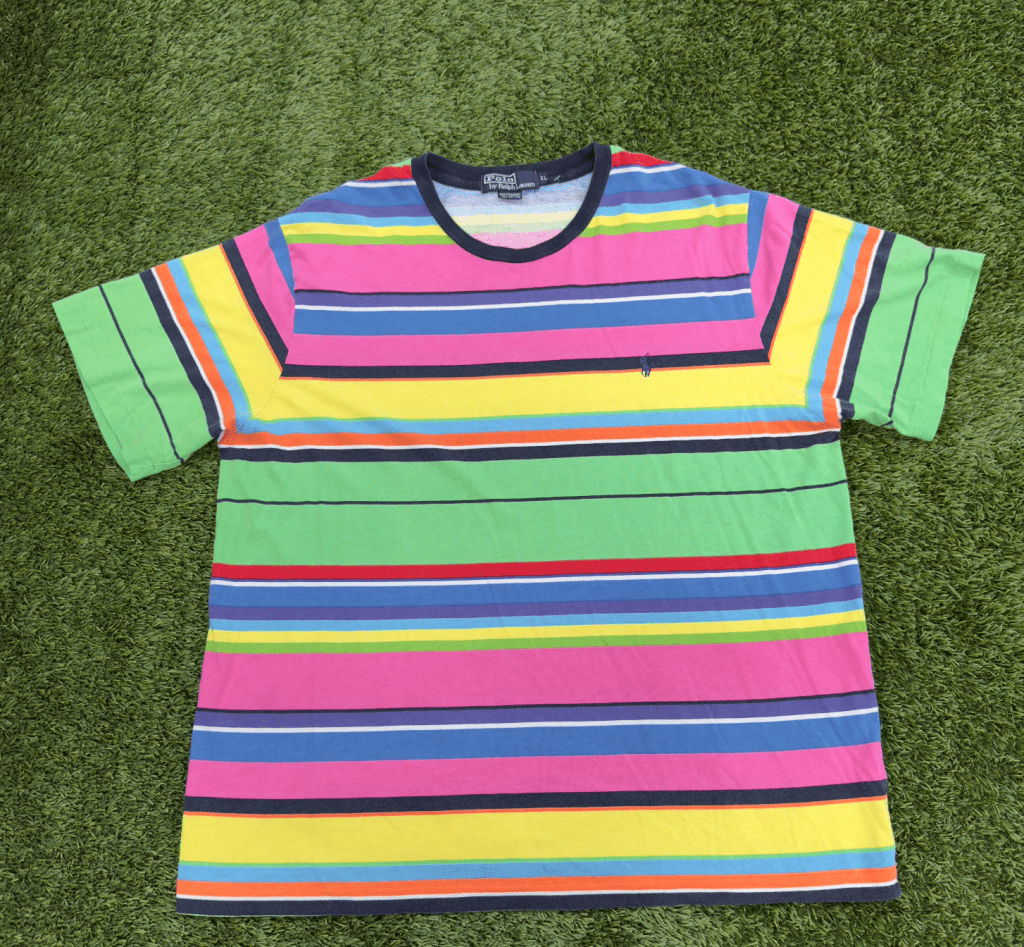 Vintage Polo Ralph Lauren Stripe Short Sleeve, XL - Banana Stand