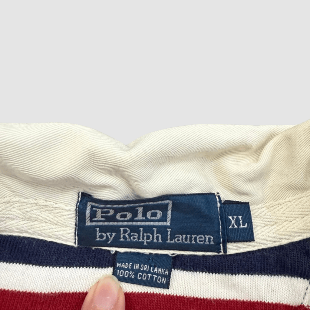 Vintage Polo Ralph Lauren Striped Rugby Shirt, XL - Banana Stand