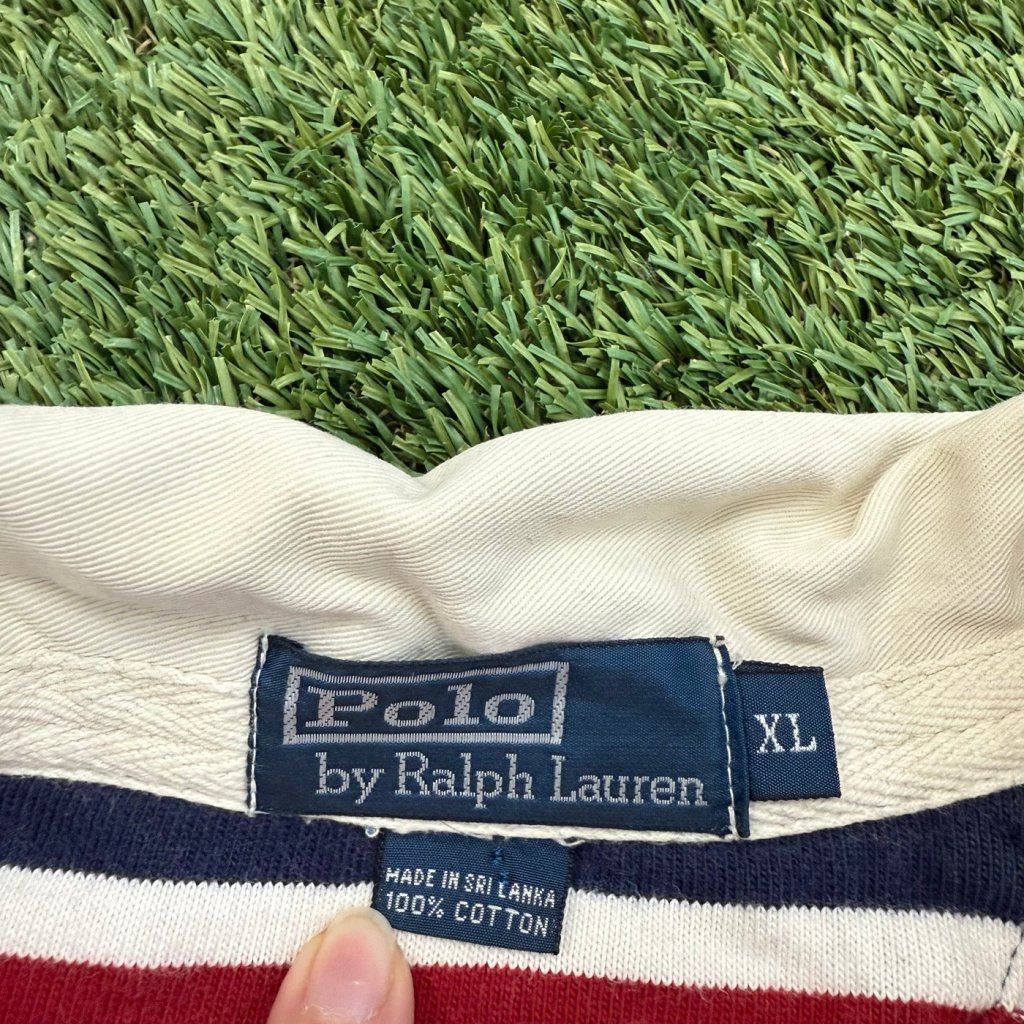 Vintage Polo Ralph Lauren Striped Rugby Shirt, XL - Banana Stand