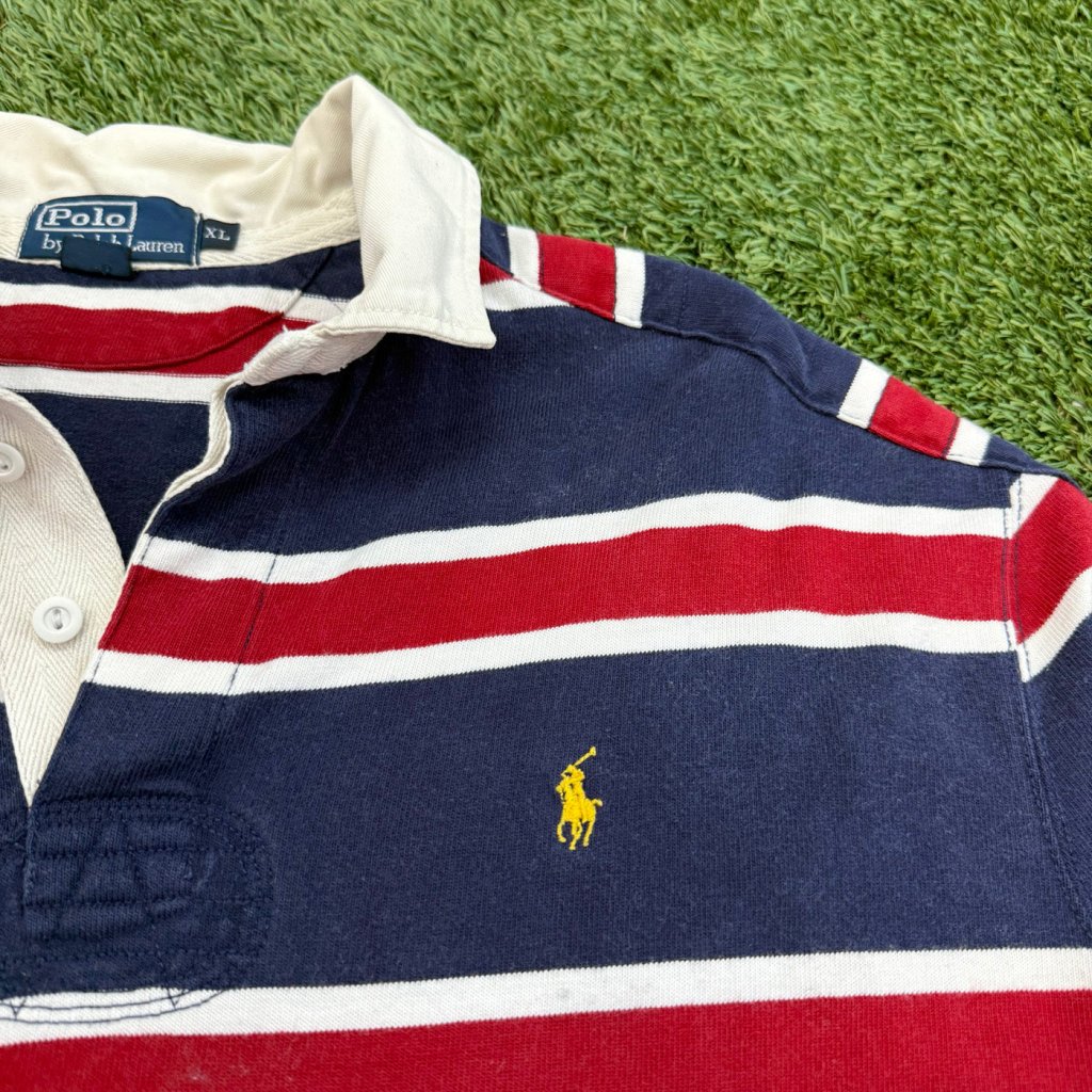 Vintage Polo Ralph Lauren Striped Rugby Shirt, XL - Banana Stand