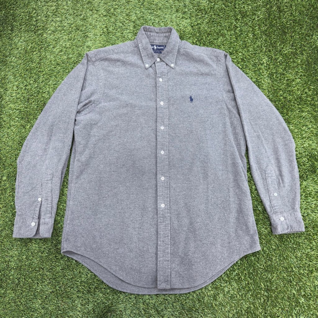 Vintage Ralph Lauren Gray Button Down, M - Banana Stand