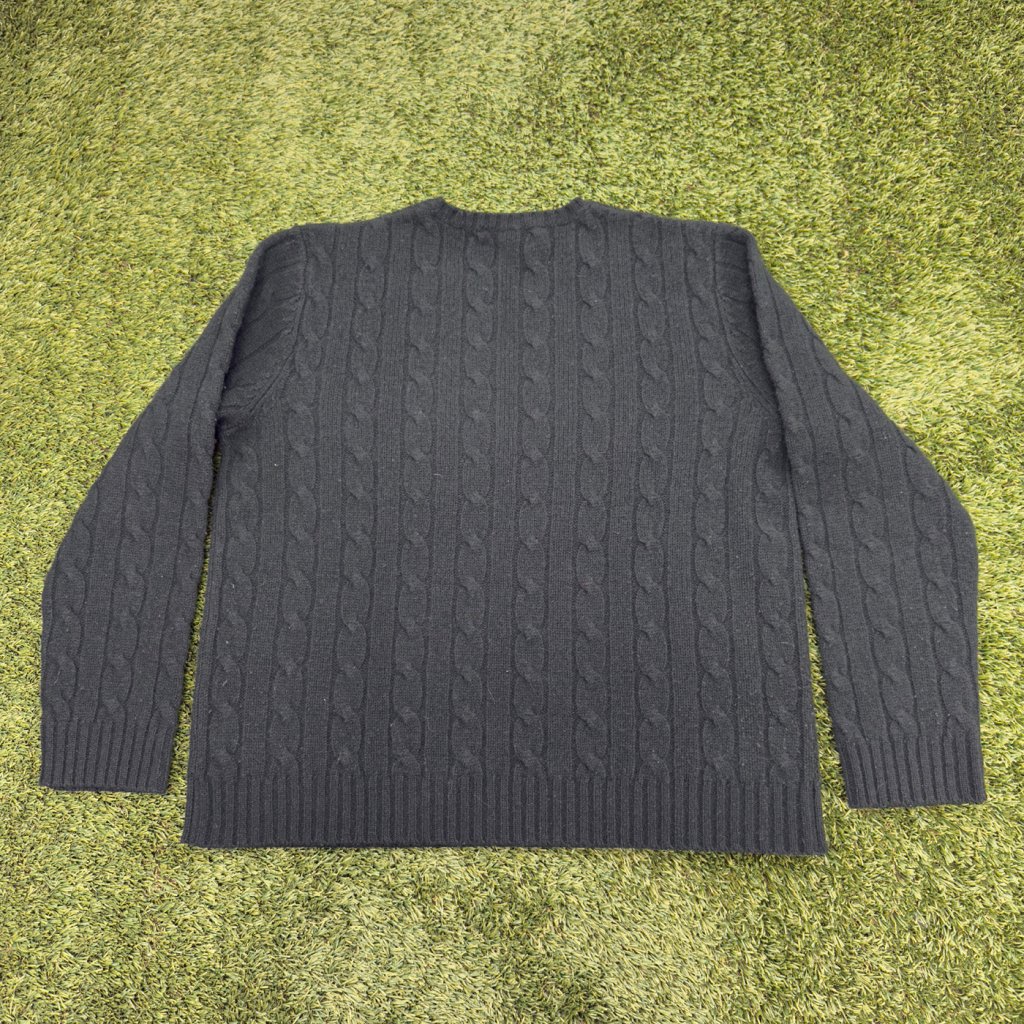 Vintage Ralph Lauren Green Cable Knit Sweater, XL - Banana Stand