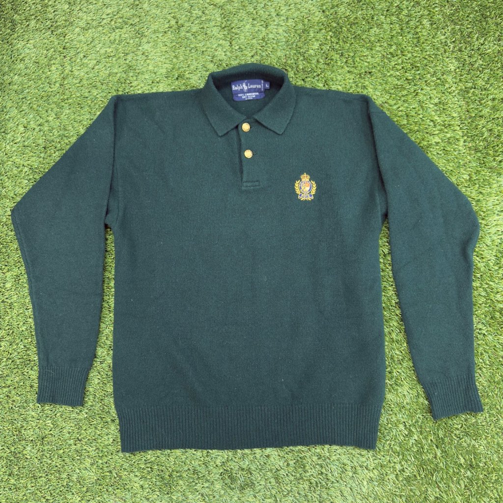 Vintage Ralph Lauren Lambswool Collared Sweater, M - Banana Stand