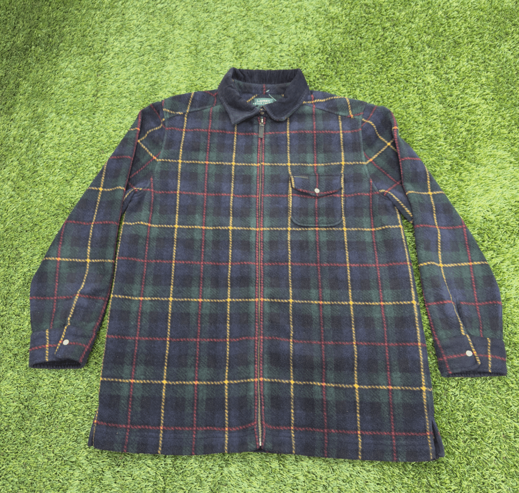 Vintage Ralph Lauren Navy Plaid Zip Up, L - Banana Stand