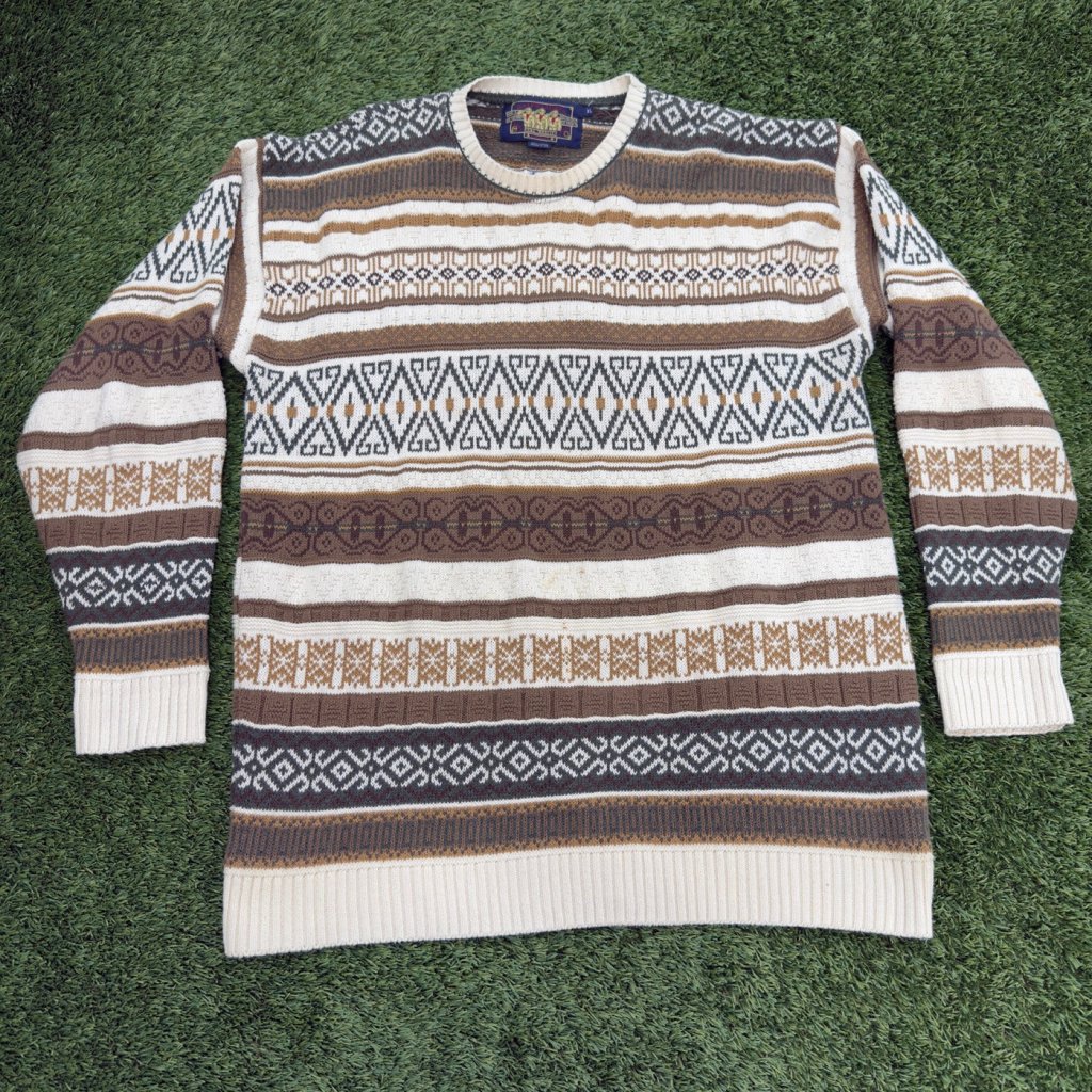 Vintage Ralph Lauren x Chaps Cream Sweater, Made in USA, XL - Banana Stand